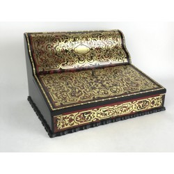Écritoire coffret boîte Napoléon III en marqueterie Boulle XIXème (qualité Tahan)