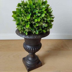 Vase Médicis en fonte patiné noir