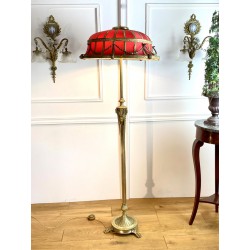 Lampadaire exceptionnel de Cabaret Parisien en Bronze Art Nouveau