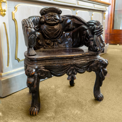 Pair of Indo-Chinese armchairs. French work. 1910