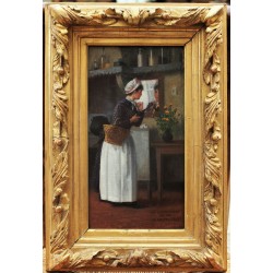 Basile Lemeunier (1852-1922), Jeune femme au panier